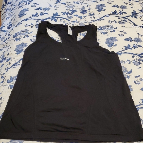 SWEETFLEX XL STRETCHY BLACK RACERBACK TANK TOP EUC - Picture 1 of 4